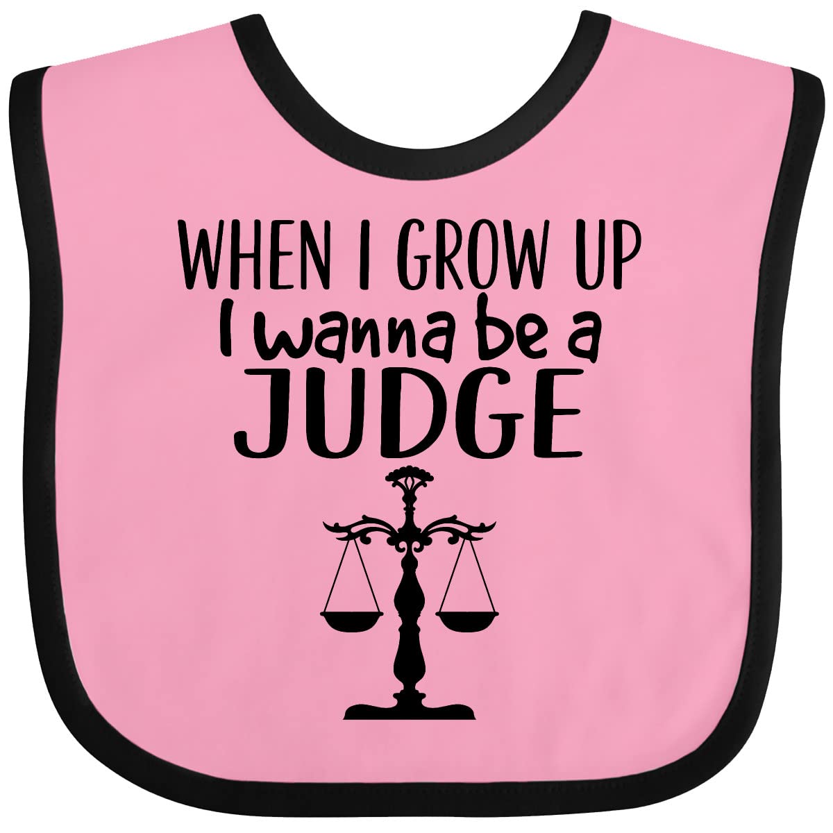 Inktastic Future Judge Law Scale Baby Bib - Cute & Durable Infant Feeding Bib for Lawyers & Legal Professionals - Perfect for Courtroom Visits, Law School, or Playtime
