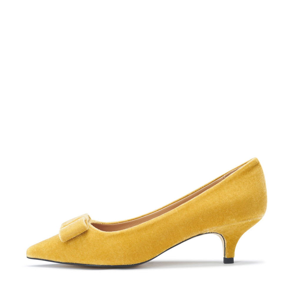 Jacqueline Velvet Mustard Yellow Dress - Elegant Women's Formal & Party Wear for Evening Events, Weddings & Special Occasions