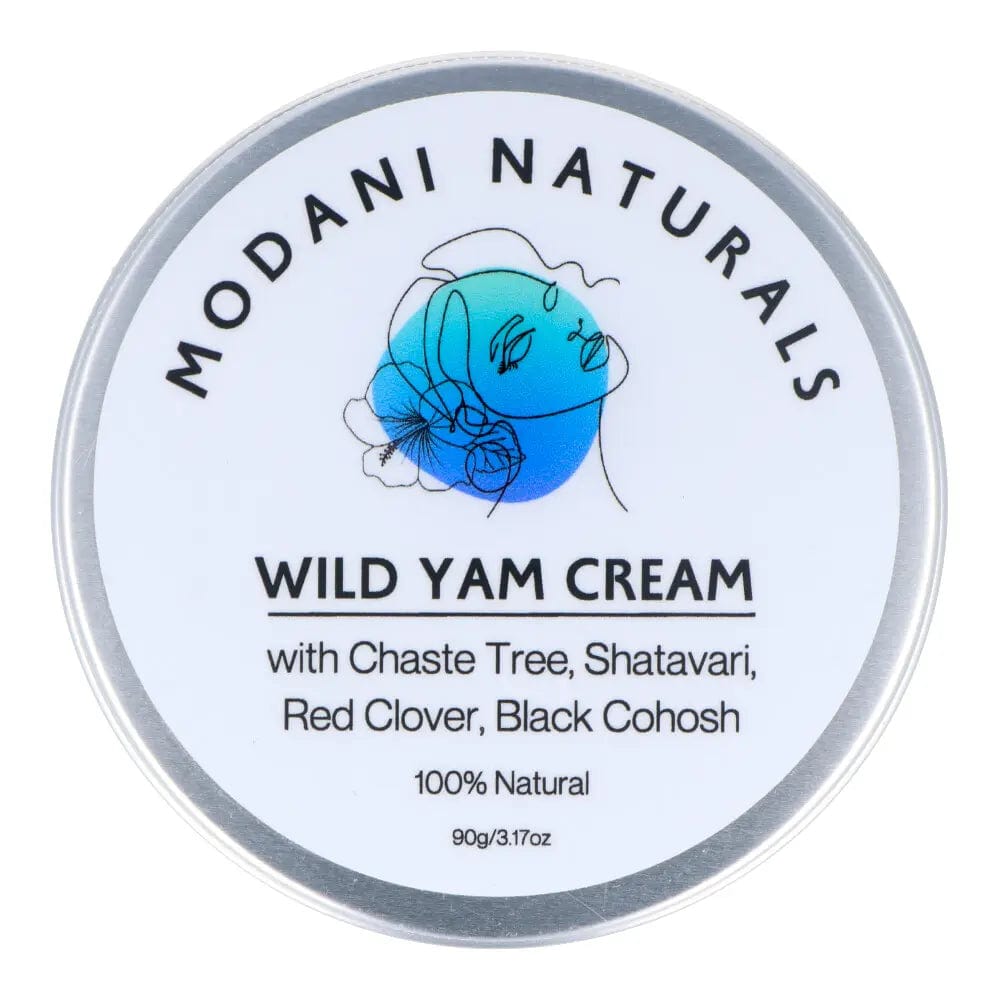 Modani Naturals Wild Yam Cream 90g - Natural Menopause Relief & Skin Moisturizer - for Hot Flash Relief & Hormone Balance - Perfect for Nighttime Use & Daily Skincare Routine