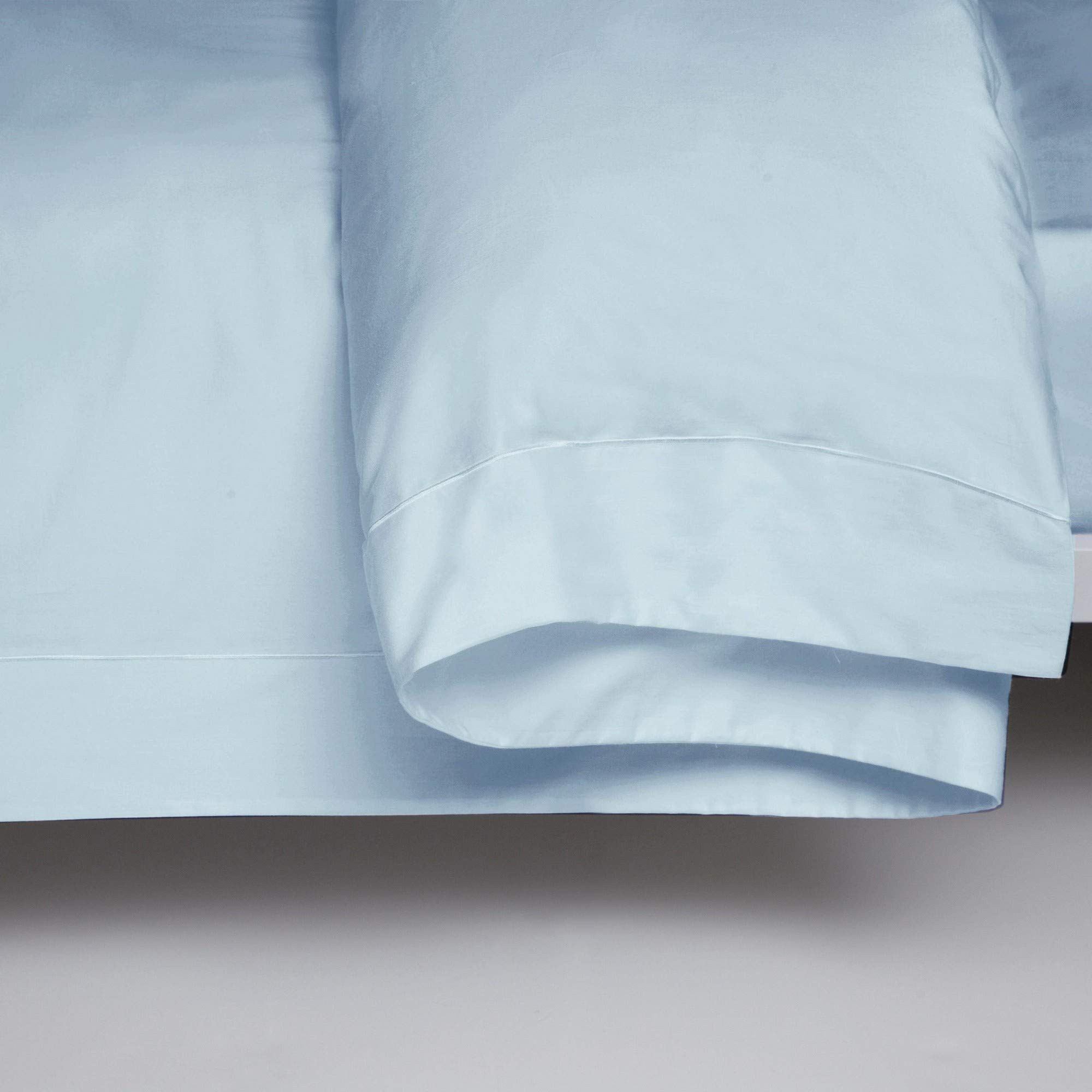 Belledorm 400 Thread Count Egyptian Cotton Oxford Duvet Cover Set - Twin Size, Duck Egg Blue - Luxury Bedding for Hotels, Guest Rooms & Master Bedrooms