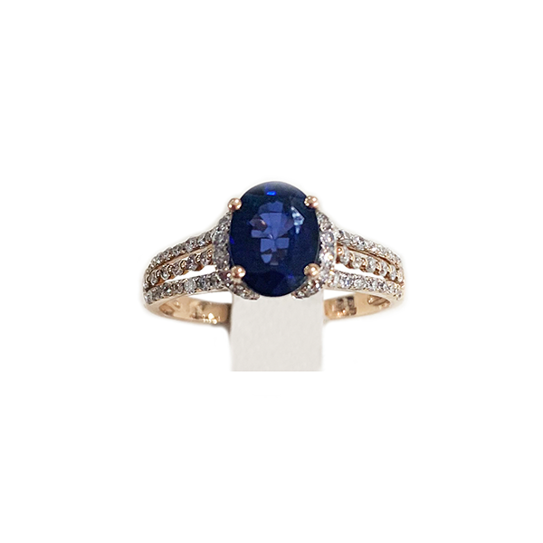 14K Yellow Gold Sapphire Ring for Women - Elegant Blue Sapphire Jewelry Gift for Engagement, Wedding & Anniversary - Perfect for Everyday Wear & Special Occasions