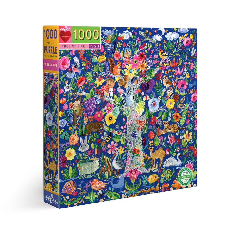 eeBoo Tree of Life 1000 Piece Jigsaw Puzzle for Adults & Families - Perfect for Family Game Nights, Stress Relief & Home Decor
