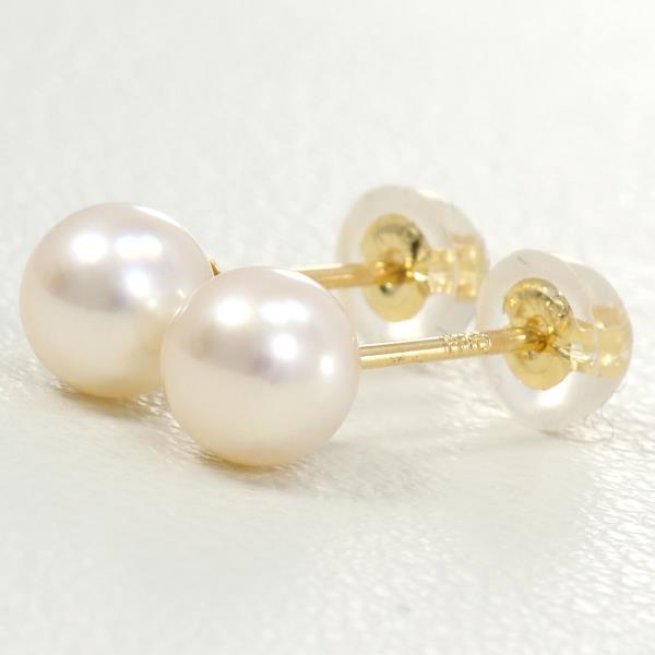 18K Yellow Gold Pearl Earrings for Women - Elegant & Timeless Pearl Stud Earrings for Everyday Wear, Gift, Wedding & Special Occasions