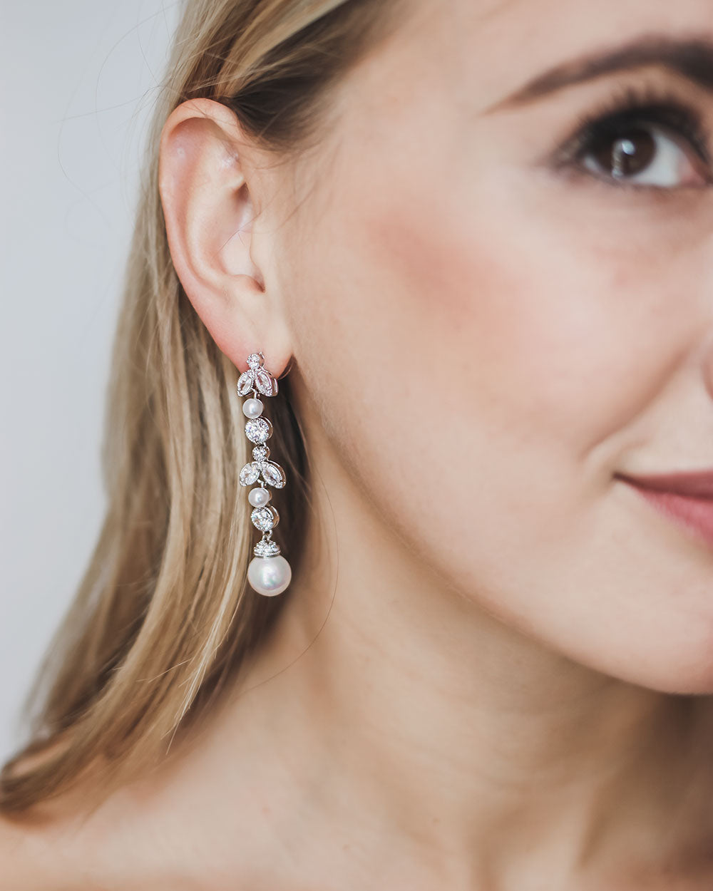 Sabrina Pearl Drop Earrings - Elegant Dangle Earrings for Women, 925 Sterling Silver Pearl Jewelry | Perfect for Weddings, Parties & Special Occasions
