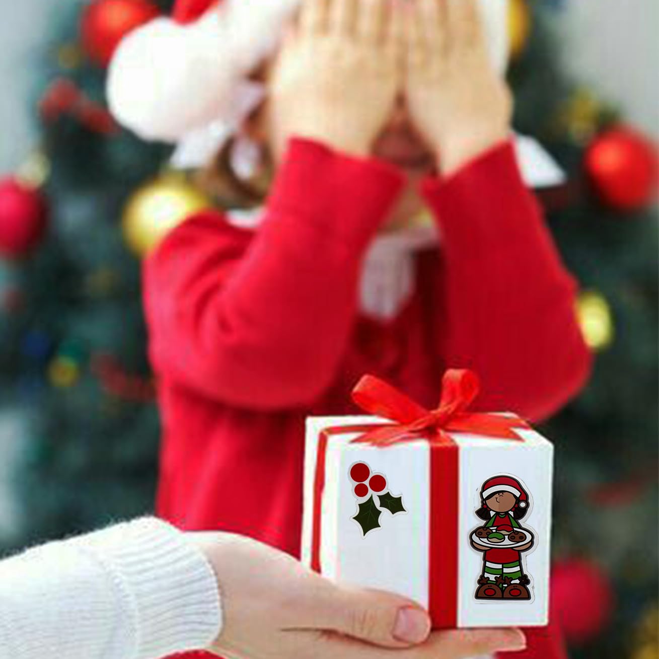 100 Pcs Cute Merry Christmas Stickers for Kids - Funny Holiday Stickers for Water Bottles, Gifts & Xmas Party Decorations - Perfect for DIY Crafts, Scrapbooking & Christmas Gift Wrapping