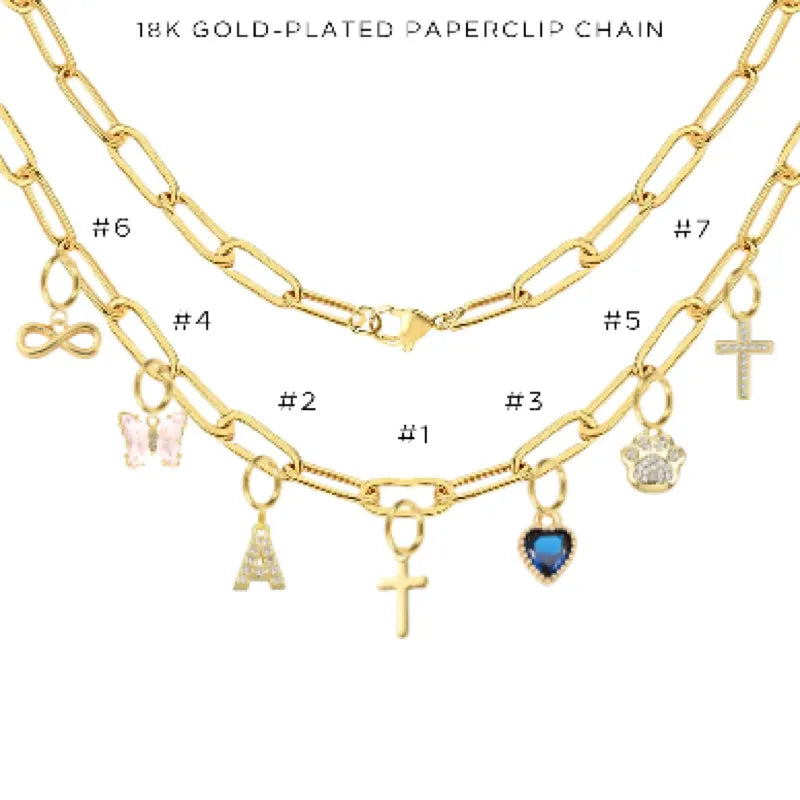 Charm Necklace with Assorted Charms - Elegant Layering Jewelry for Women | Perfect for Everyday Wear, Gifts & Special Occasions