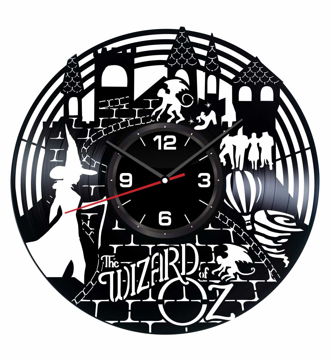 **Vintage Vinyl Record Wall Clock - The Wizard of Oz Inspired Unique Home Decor Gift for Men, Women & Kids - Perfect for Living Room, Bedroom, Kitchen & Music Lovers' Spaces**