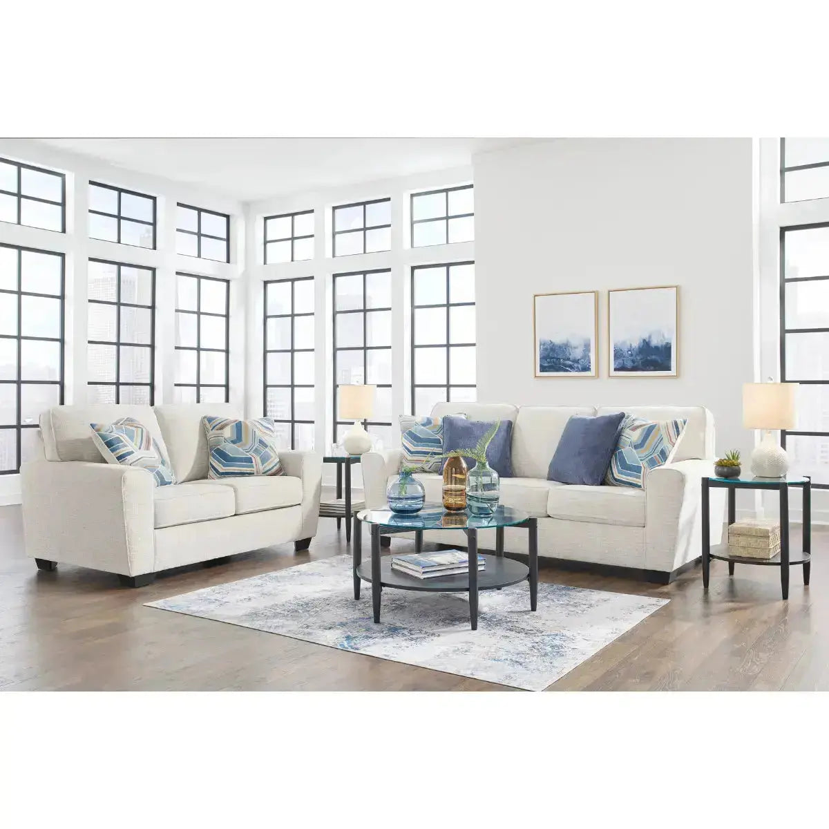 Cashton 3-Piece Snow White Sofa Set - Modern Living Room Furniture for Small Spaces | Perfect for Apartments, Condos & Cozy Homes