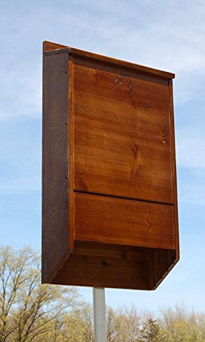 BestNest Premium Dark Brown Stained Bat House - Handcrafted Wooden Bat Shelter for 400 Bats | Natural Pest Control for Backyards, Gardens & Farms | Eco-Friendly Wildlife Habitat