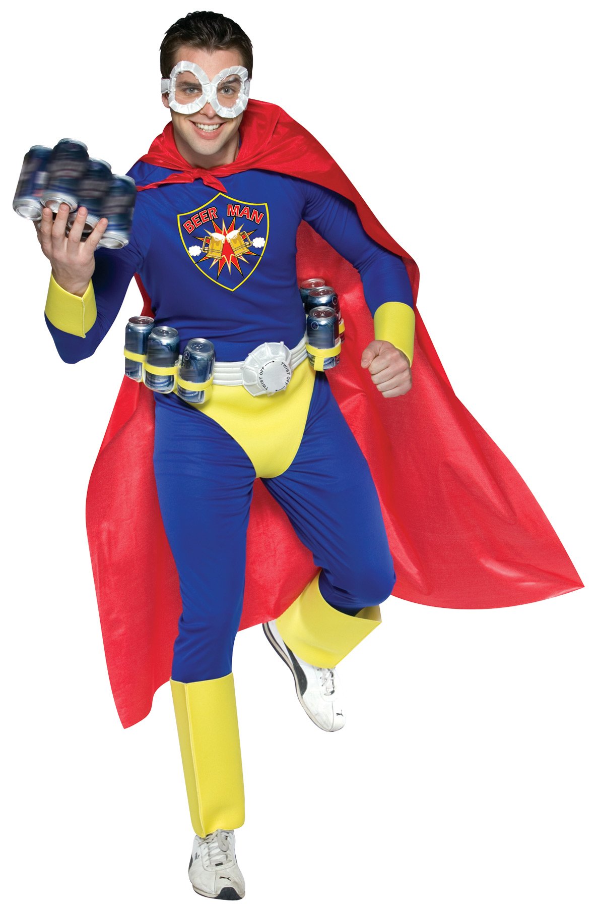 Rasta Imposta Beer Man Costume - Fun Adult Beer Bottle Halloween Costume for Parties & Cosplay