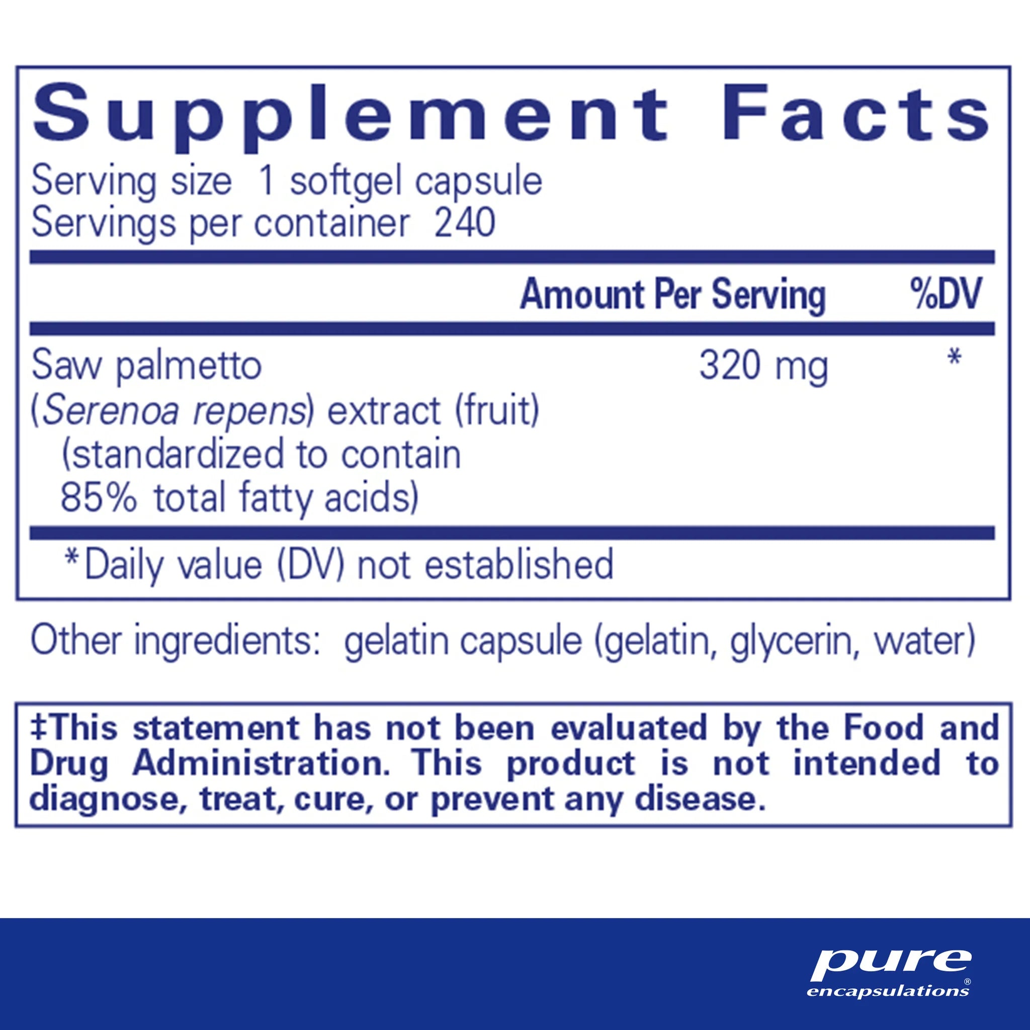 Saw Palmetto 320mg Capsules - Natural Prostate Support for Men - Herbal Supplement for Urinary Health & Hair Growth - Perfect for Daily Wellness Routine & Men's Health Care