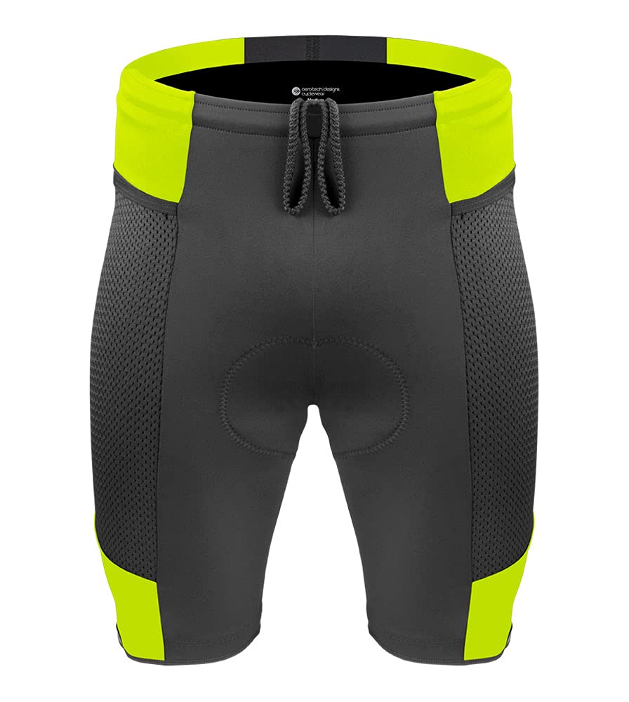 Men's Gel Touring Padded Bike Shorts with Innovative Mesh Pockets - Made in USA - Perfect for Cycling, Commuting & Outdoor Adventures