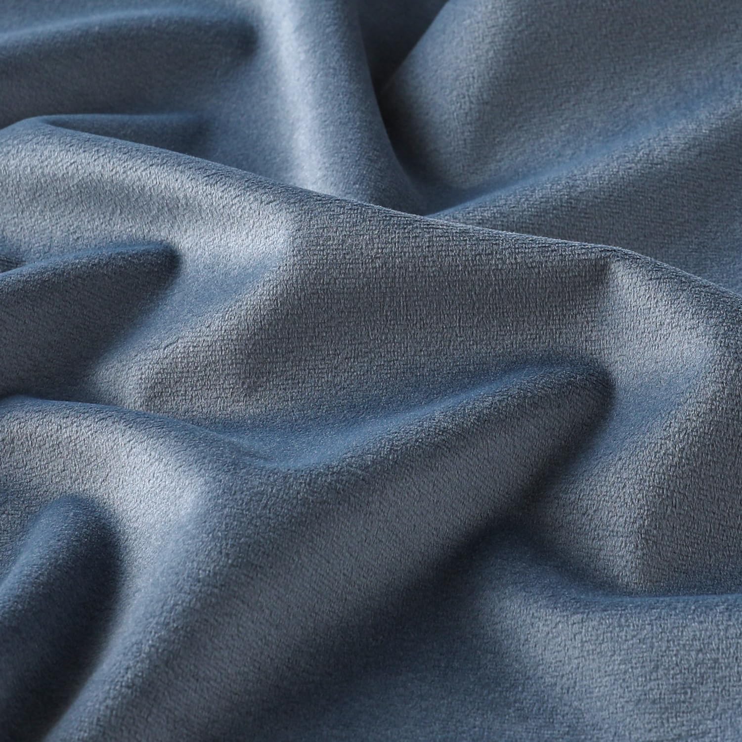Mixhug Velvet Decorative Throw Pillow Covers Set of 2 - 22x22 Inches Dusty Blue Solid Cushion Covers for Sofa, Couch & Bed - Perfect for Living Room, Bedroom & Home Decor