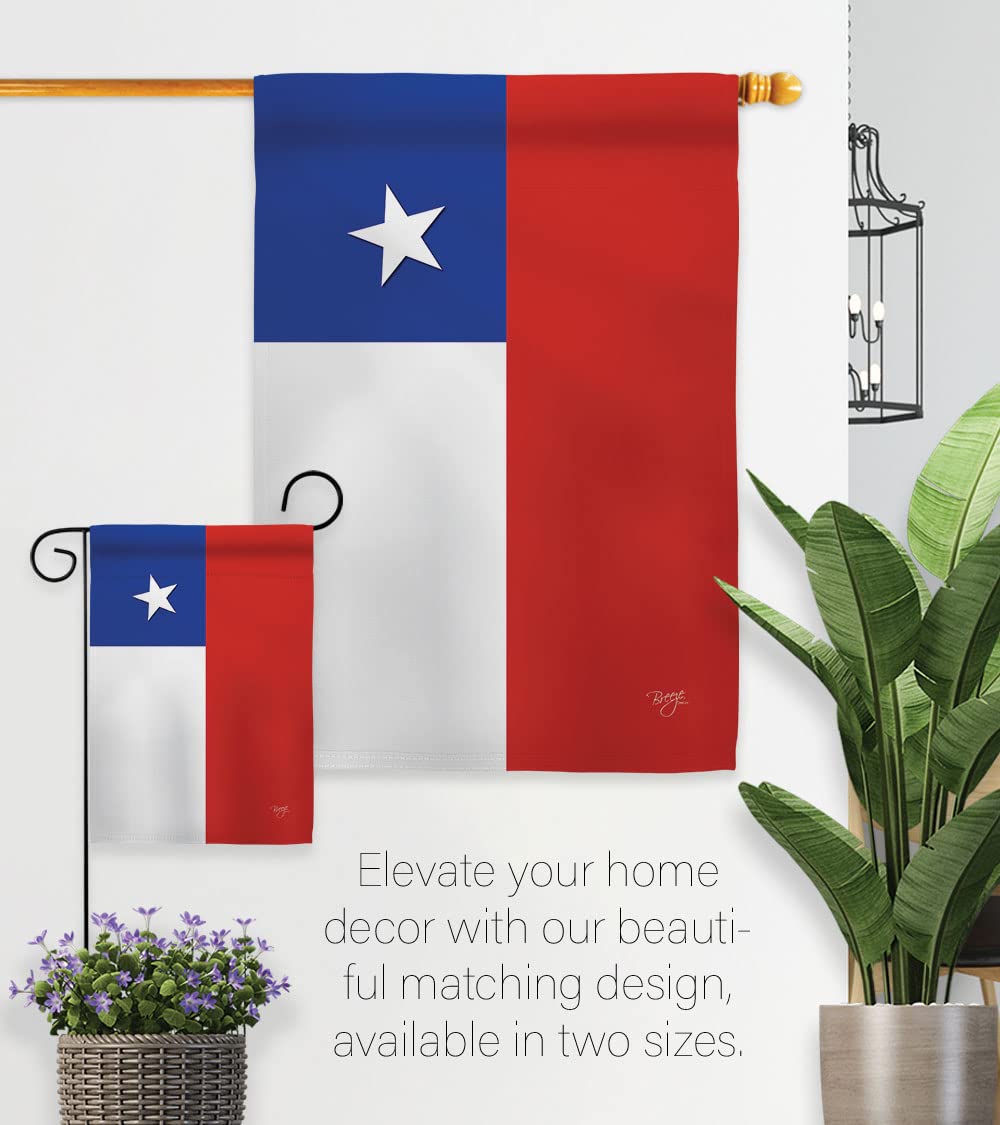 Chilean House Flag Set 28x40