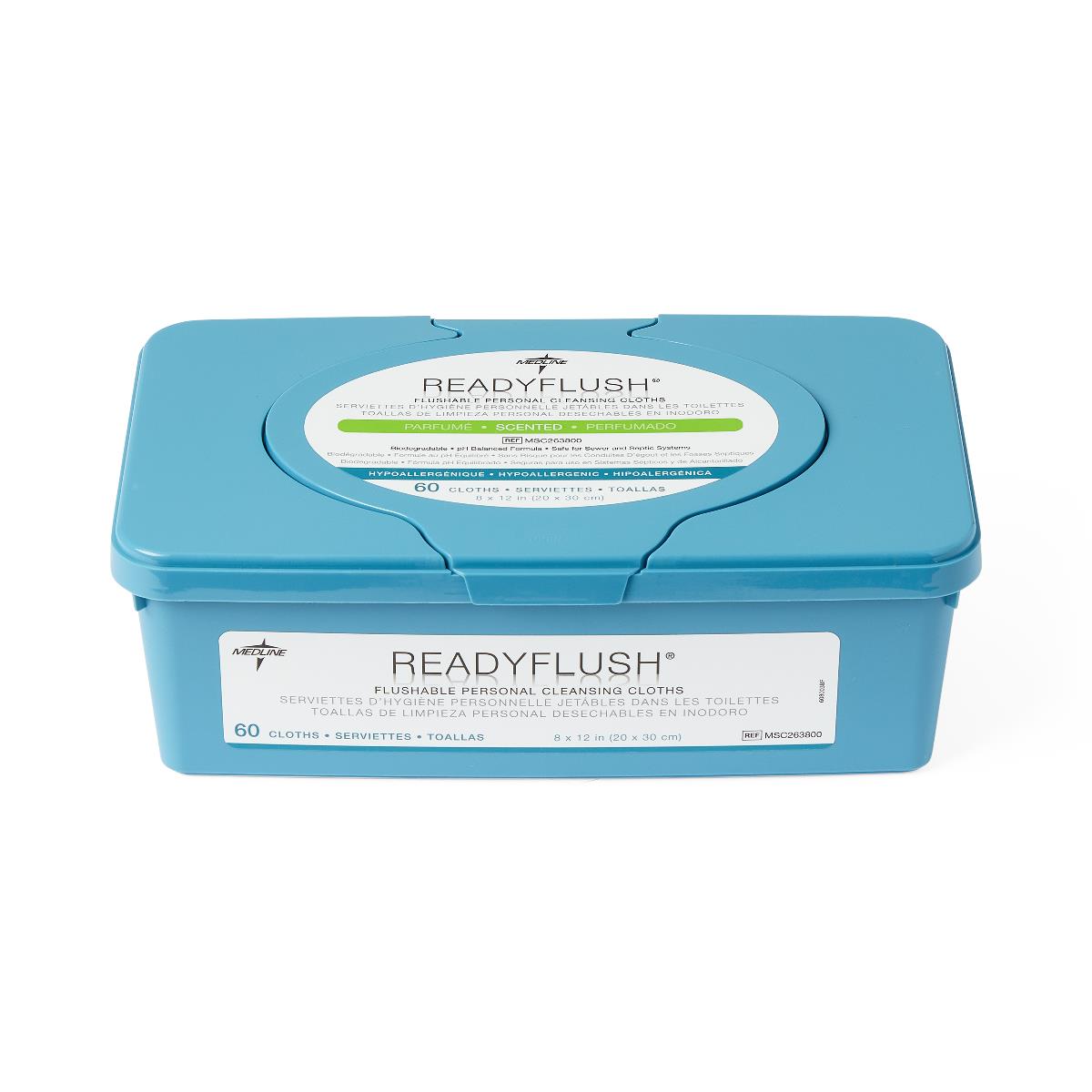 ReadyFlush Biodegradable Flushable Wipes - Eco-Friendly Personal Hygiene Wipes for Adults & Babies | Gentle Cleansing for Sensitive Skin | Perfect for Travel, Gym & Postpartum Care