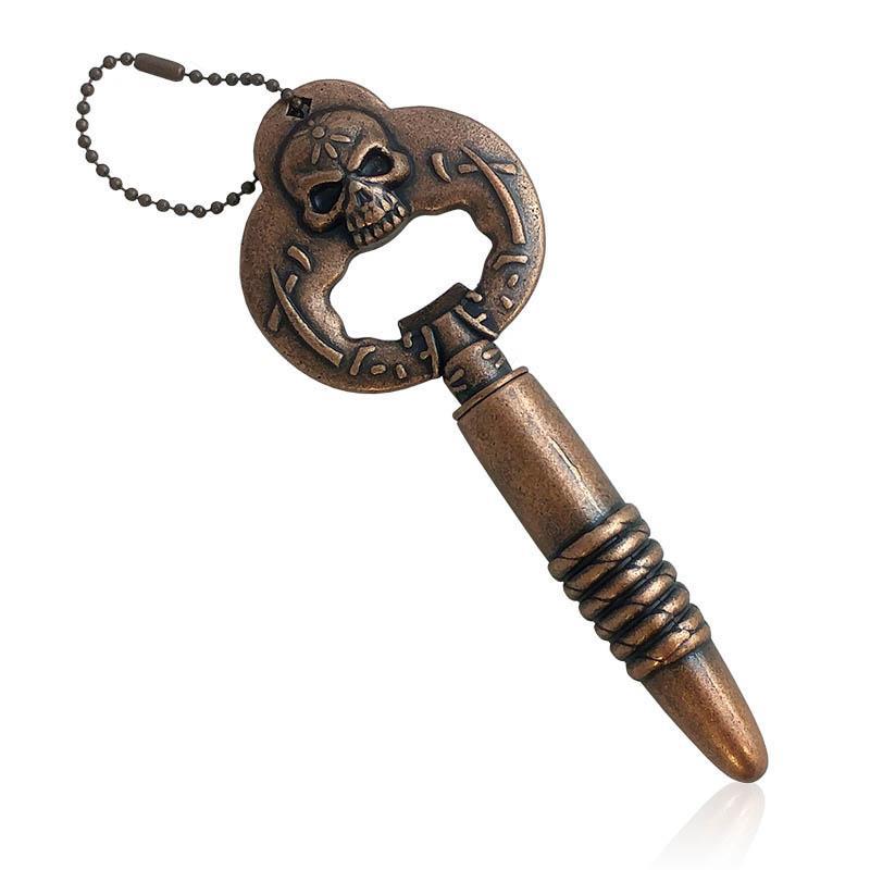 BarConic® Skull Bottle Opener - Vintage Copper Beer & Wine Bottle Opener - Perfect for Home Bars, Parties, and Gifts