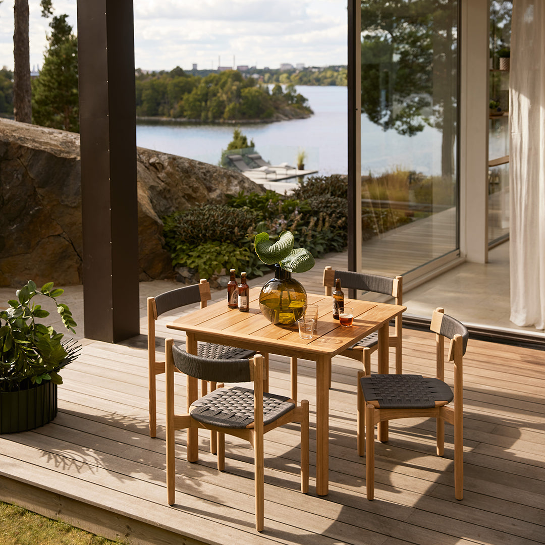 Modern Koster Dining Table - Solid Wood Kitchen Table for 6 - Perfect for Family Meals & Dinner Parties