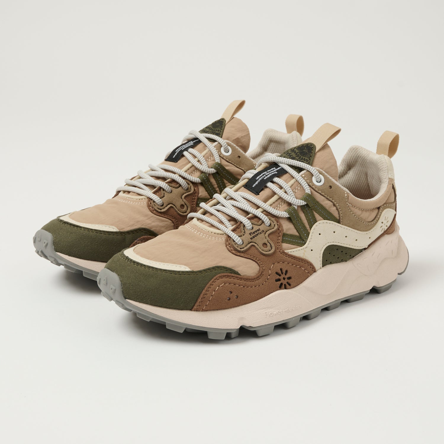 Flower Mountain Yamano 3 'Kaiso' Eco Suede Sneakers for Men & Women - Dark Grey/Sand - Comfortable Sustainable Casual Shoes for Walking, Travel & Everyday Wear