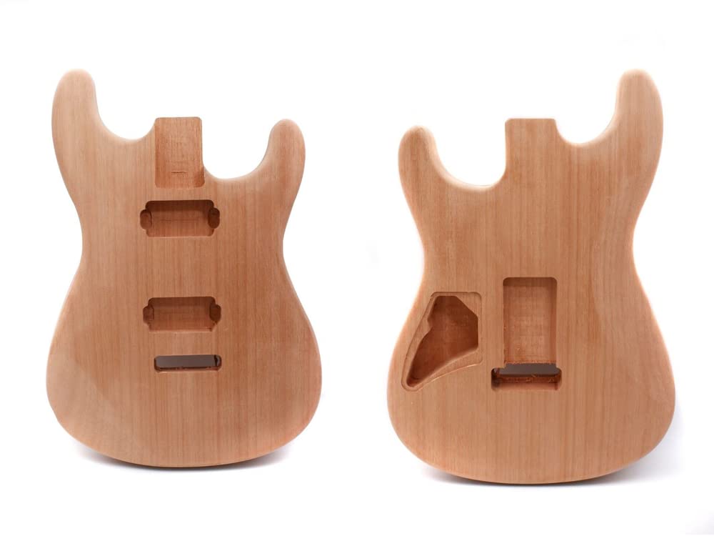 Unfinished Mahogany Electric Guitar Body Blank - HH Style DIY Kit for Custom Builds | Perfect for Musicians, Luthiers & Guitar Enthusiasts