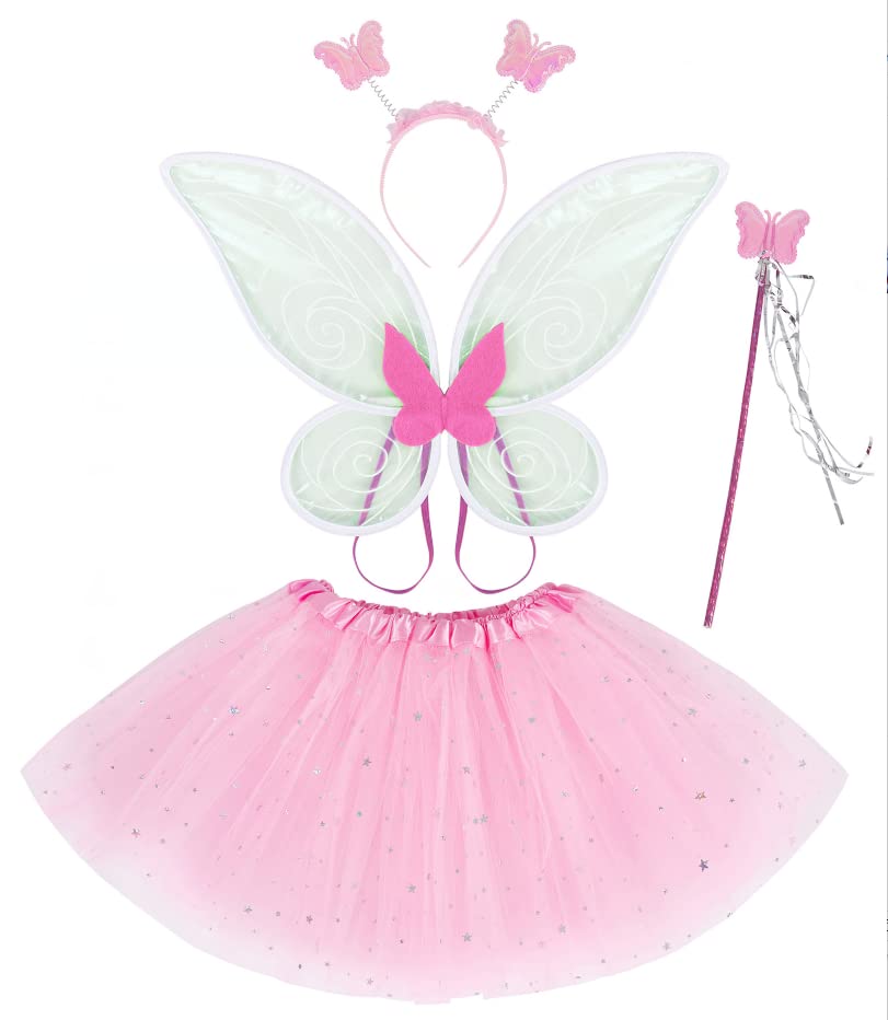 Fairy Princess Tutu Dress for Girls - MetCuento Costume for Birthday Party, Cosplay, Dress Up & Role Play | Perfect for Halloween, Christmas & Fantasy Themed Events