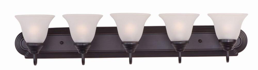 5-Light Early American Bathroom Vanity Light Fixture - 36