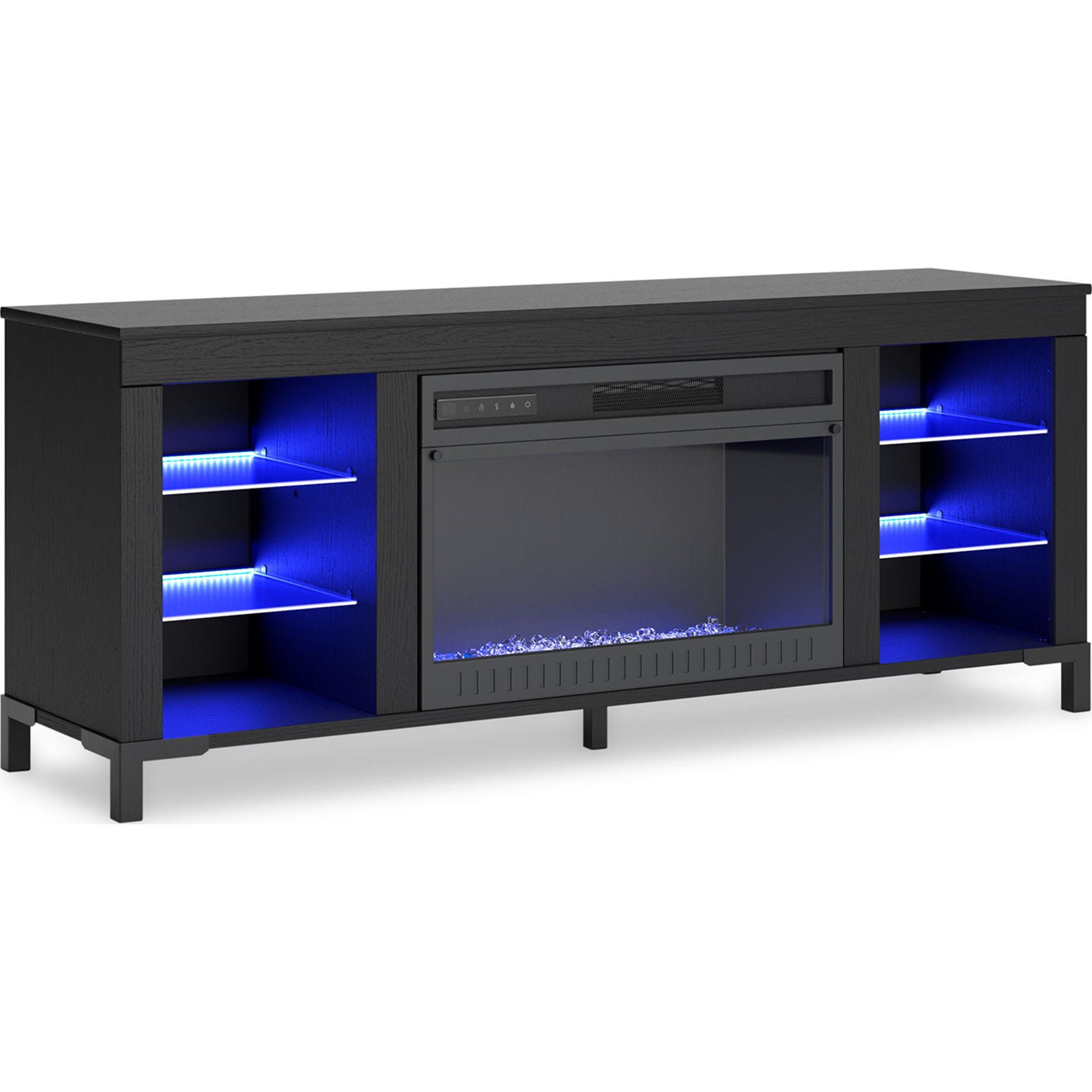 Cayberry TV Stand with Fireplace - Modern Electric Fireplace TV Console for Living Room, Bedroom - Warm & Stylish Entertainment Center for Winter Home Decor