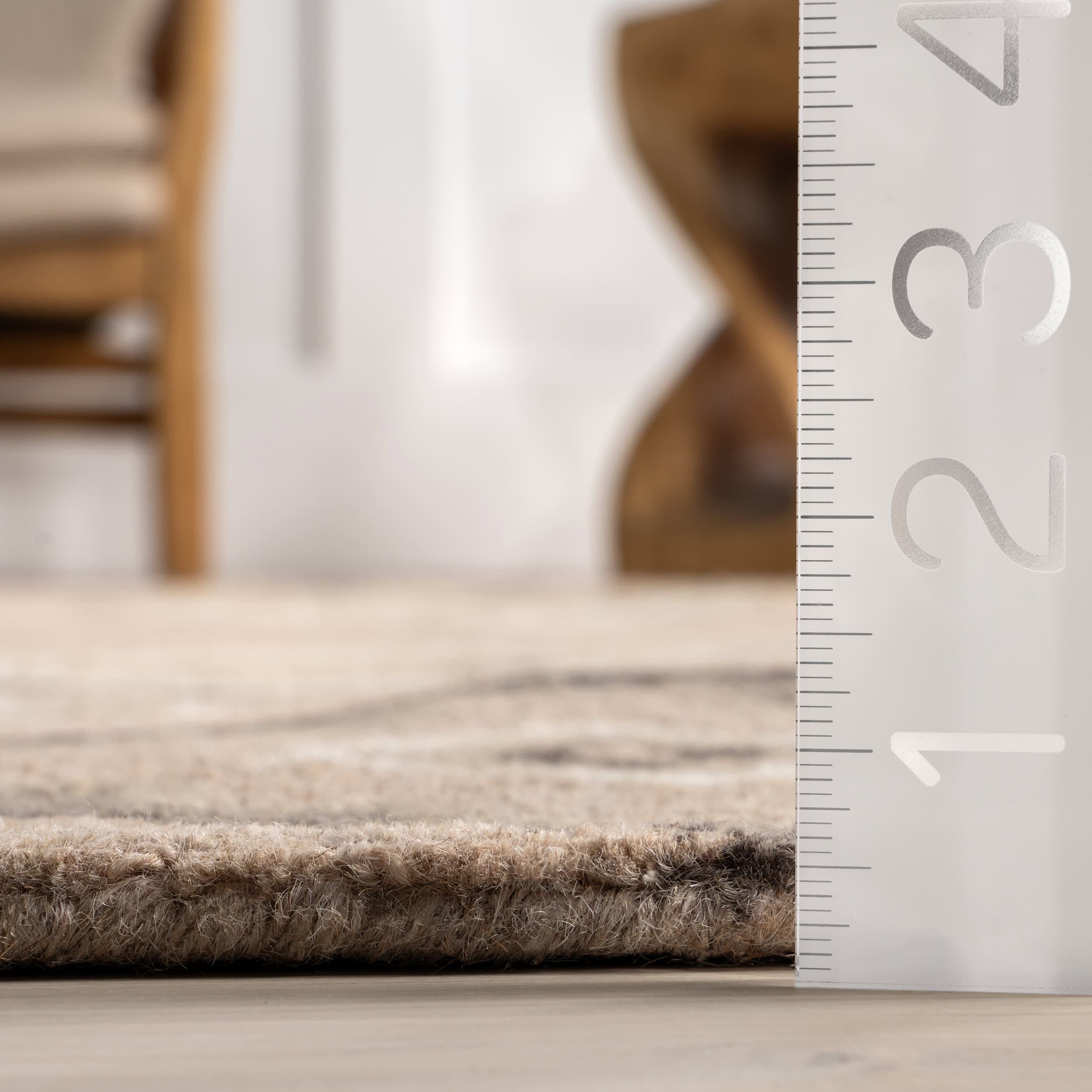 Everest Soft Wool Area Rug - Beige Neutral Color - Perfect for Living Room, Bedroom & Home Decor