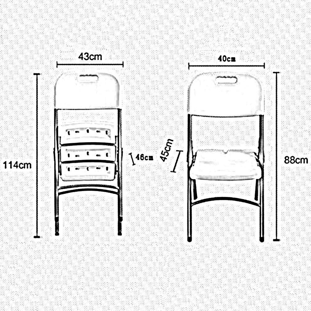 Modern Folding Chair for Office Meeting, Home, Student & Computer Use - Portable Backrest StaChair for Small Spaces, Events & Workspaces