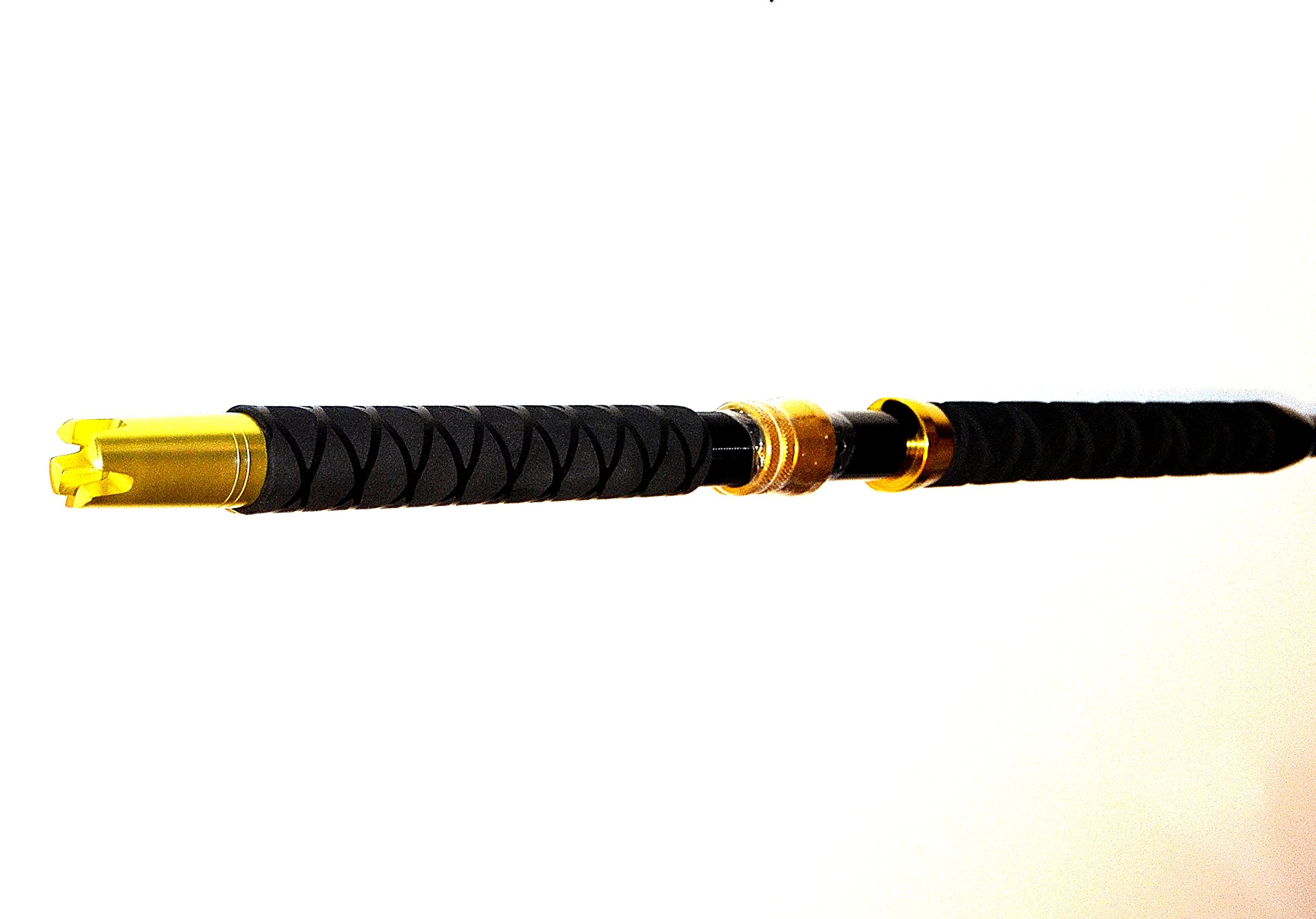 Carbon Fiber Venom PRO Series 80-130LB Fishing Rod - Tournament Grade for Penn & Shimano Reels - Set of 2 PAC Bay Guides - Saltwater & Freshwater Fishing, Offshore & Inshore Angling