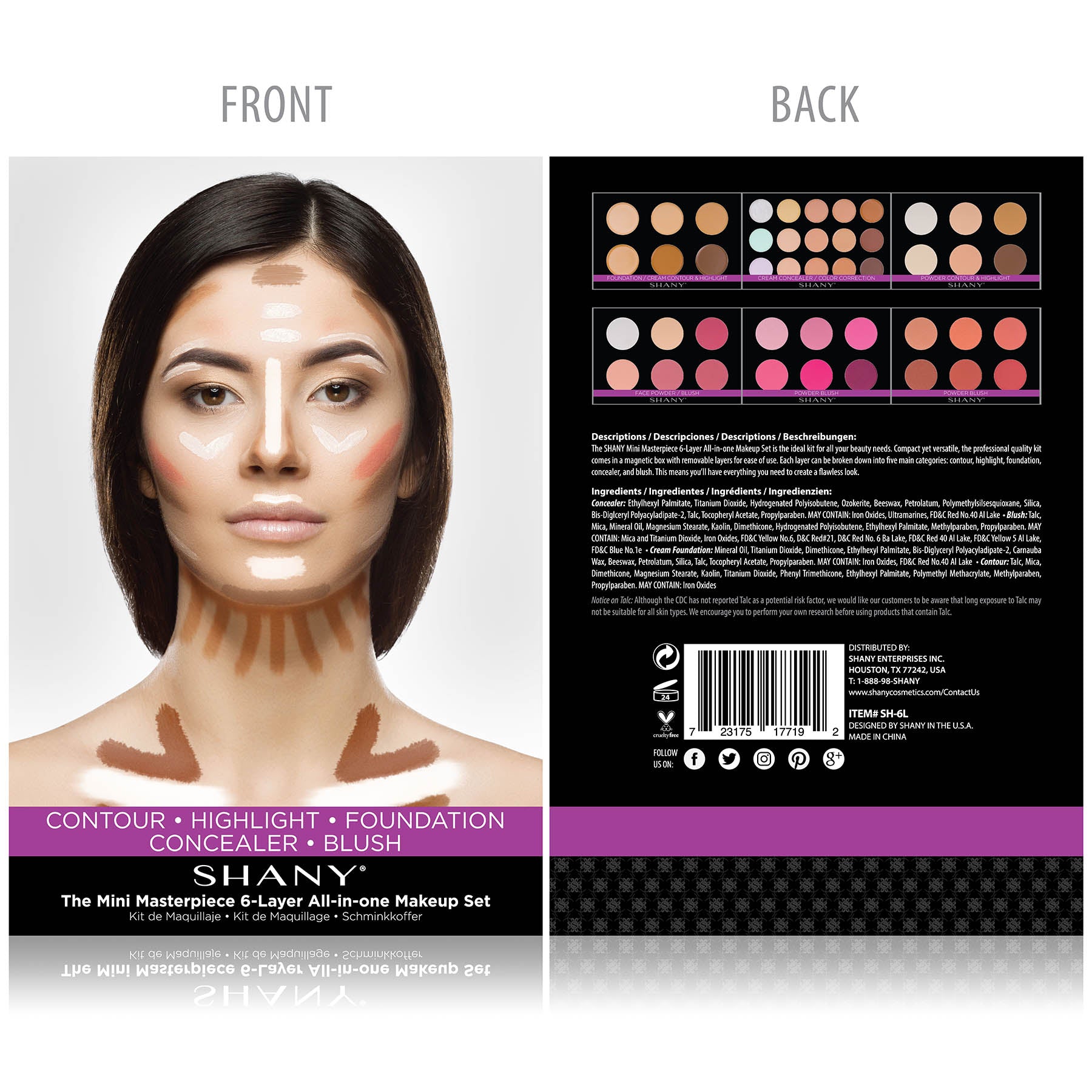 Professional Masterpiece Makeup Kit - Face Shaping, Highlighting & Contouring Palette for Flawless Beauty | Perfect for Daily Makeup, Special Occasions & Photography