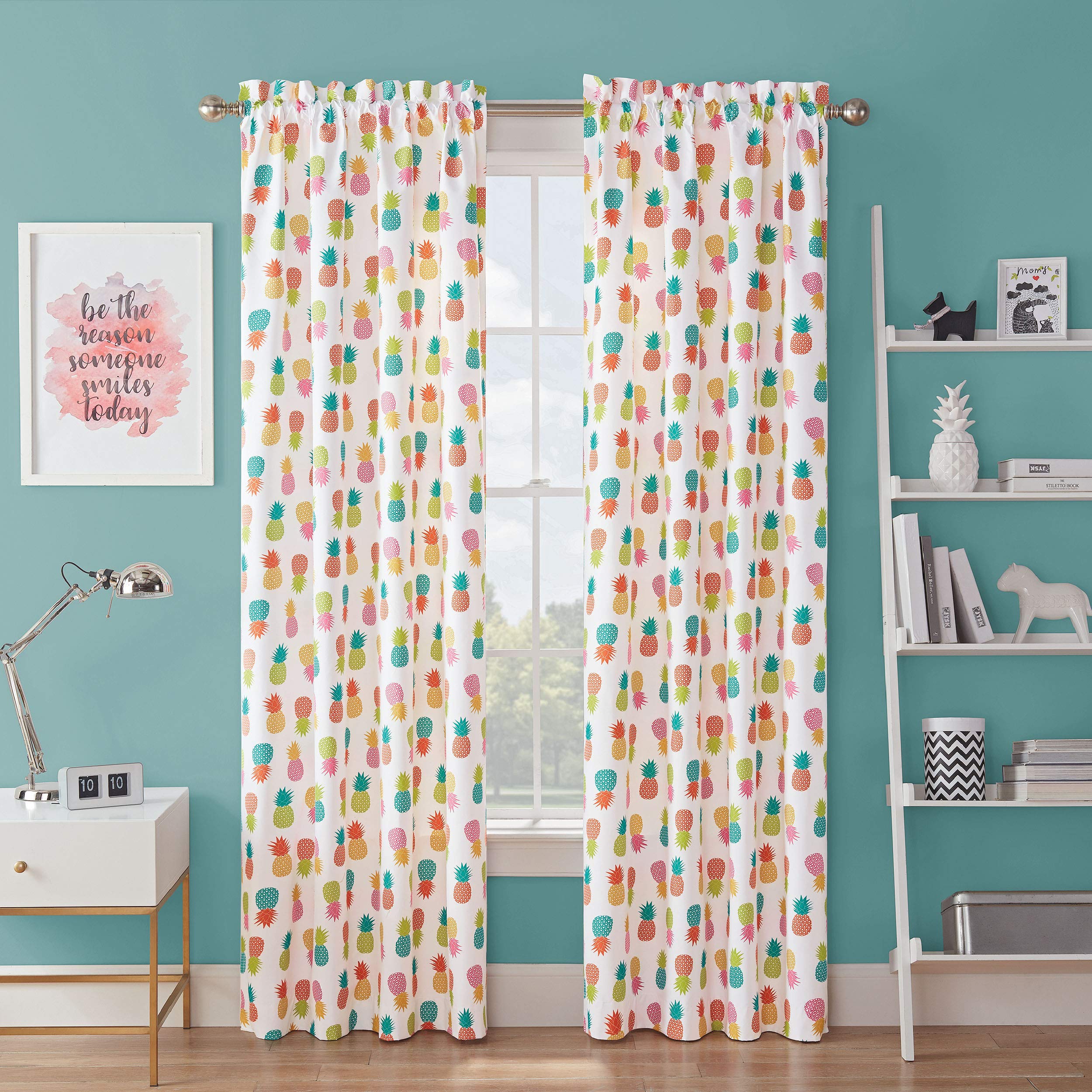 Waverly Spree Room Darkening Curtains 42x63 Inch - Thermal Insulated Light Blocking Drapes with Rod Pocket for Bedroom & Living Room | Perfect for Home Decor, Privacy & Energy Efficiency