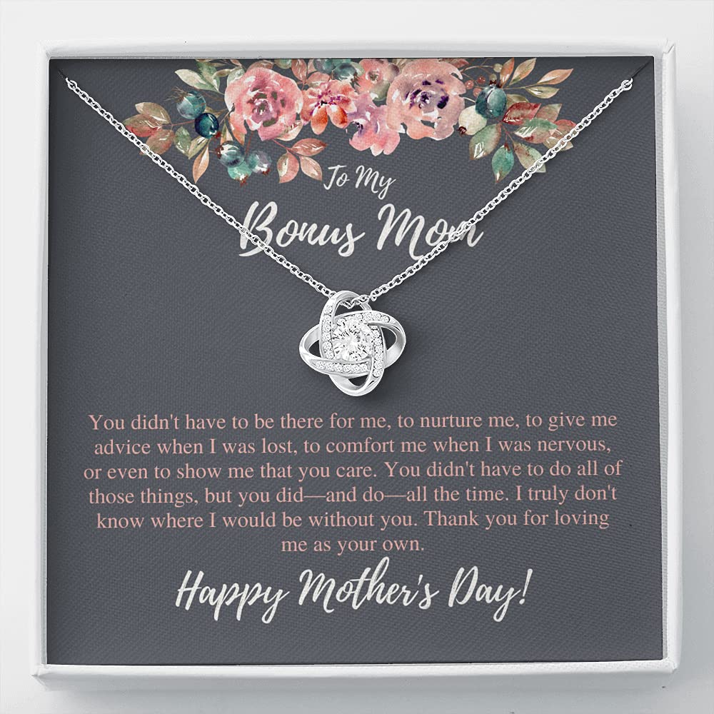 Stepmom Necklace for Bonus Mom - Unique Gift for Unbiological Mother, Mother's Day Present with Elegant Gift Box | Perfect for Step Mother's Day, Adoption Day & Blended Family Celebrations