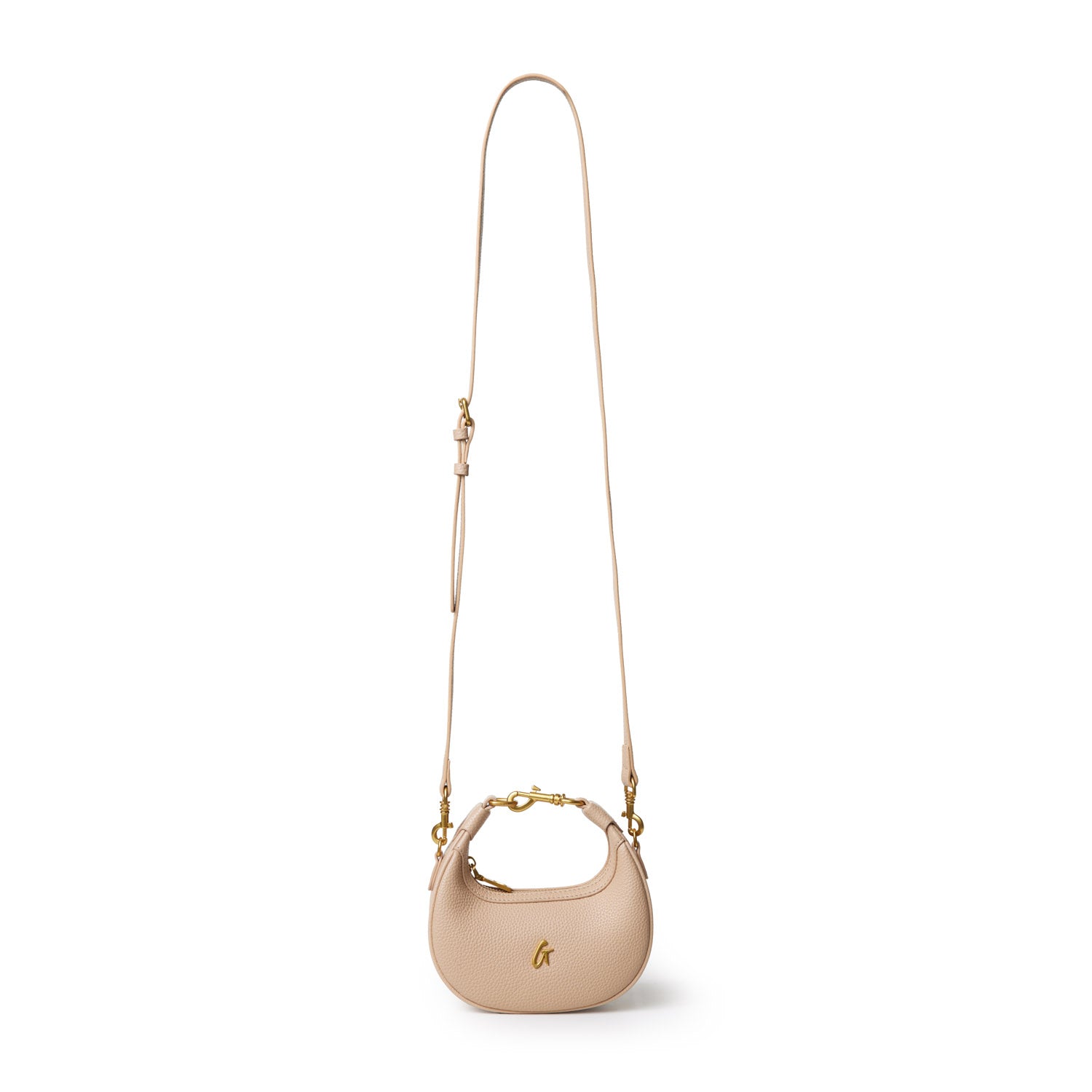 NANO PEBBLE HOBO BAG in Nude - Stylish Crossbody Shoulder Bag for Women, Perfect for Work, Travel and Everyday Use