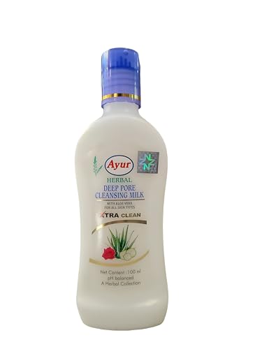 Priya Variety Stores Cleansing Milk with Aloe Vera for All Skin Types | 100ml | Gentle Face Wash for Daily Skincare & Makeup Removal