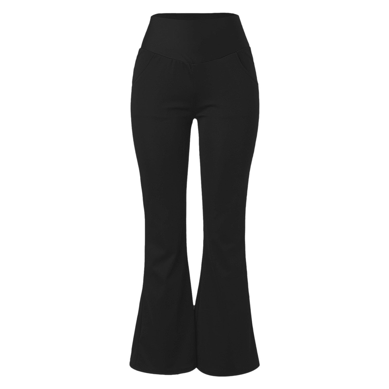 LCMTWX High Waisted Black Flare Yoga Pants for Women - Tummy Control Workout Leggings & Sweatpants | Perfect for Yoga, Gym, Running & Casual Wear