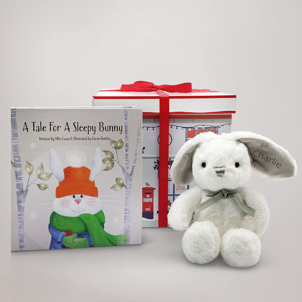 Personalized Little Grey Bunny Soft Toy - Cute Plush Stuffed Animal for Kids, Perfect for Bedtime Stories & Gifts | Ideal for Nursery Decor, Baby Showers & Comforting Sleep