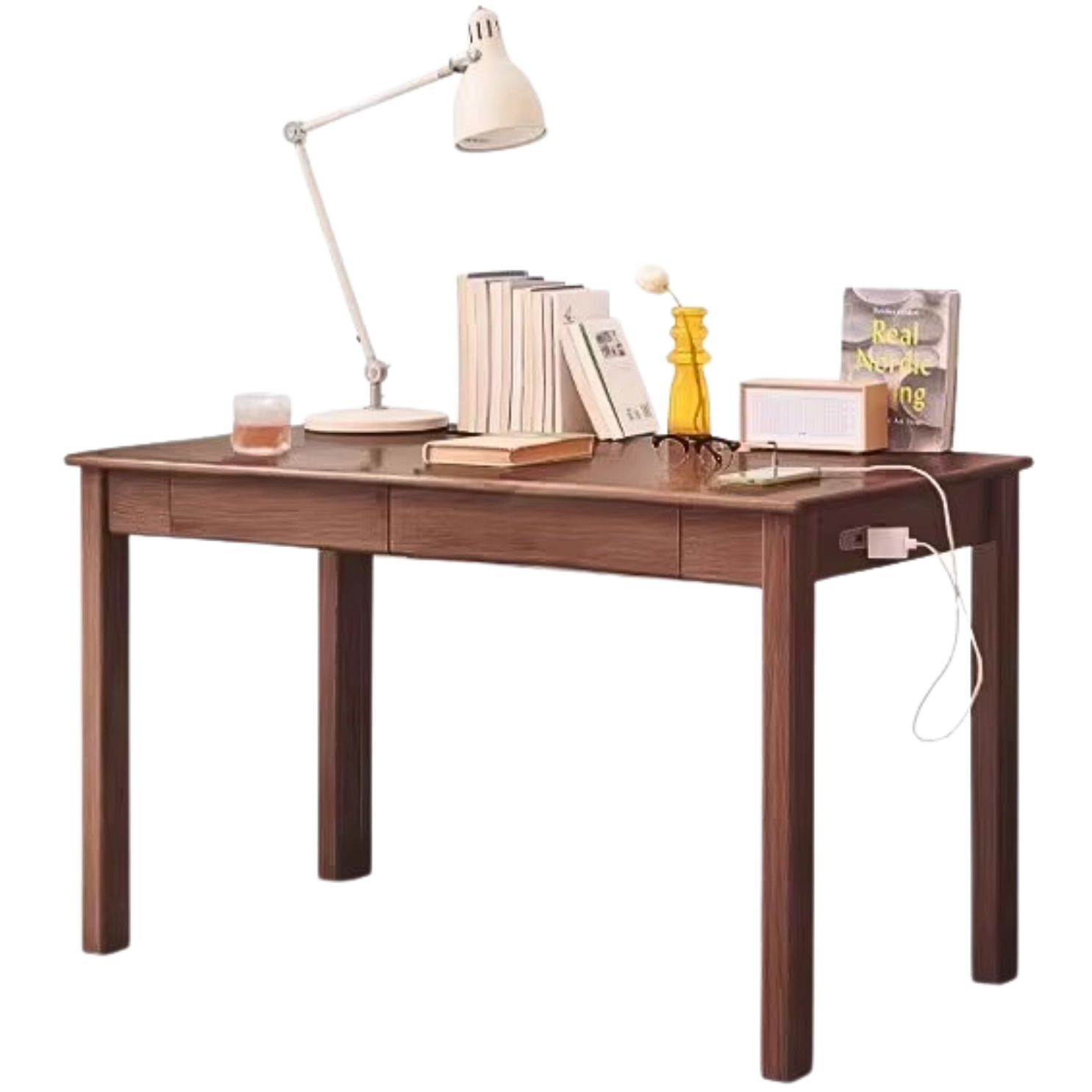 out of stock 55.1x27.6x29.5 inch / 140x70x75сm / walnut color / Oak Desk two drawers