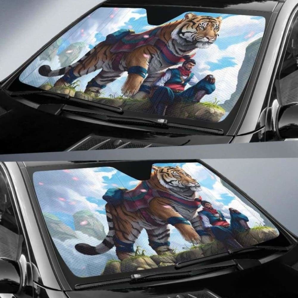 Art Tiger Car Sun Shades for Windows - 172609 UV Protection & Heat Blocking for Cars, SUVs, Trucks - Perfect for Summer Driving & Parking