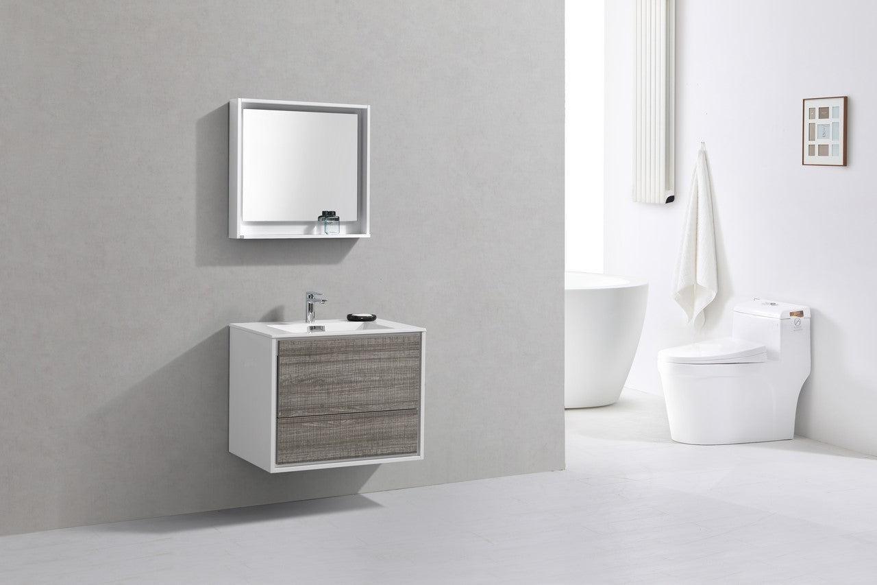 KubeBath 30 Inch Modern Wall Mount Bathroom Vanity - Sleek Design, Multiple Color Options | Perfect for Small Bathrooms, Powder Rooms & Contemporary Homes