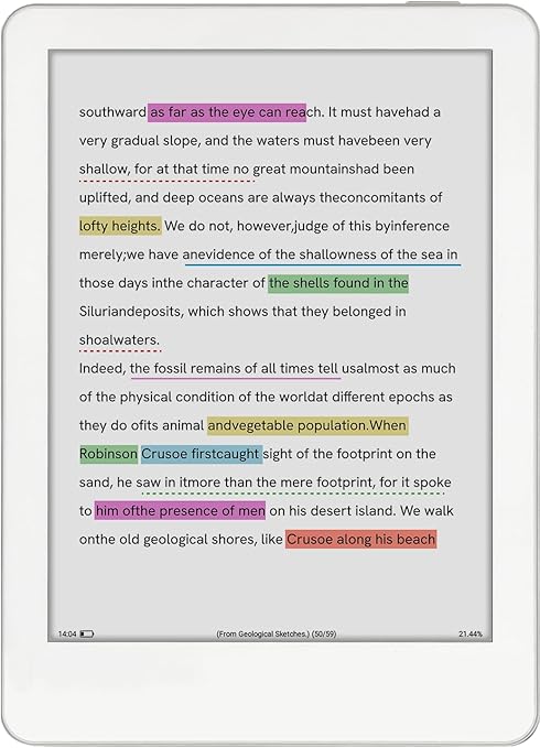 Meebook M6 Color E-Reader (2023) - 7.8 Inch HD Display, 32GB Storage, Waterproof - Perfect for Reading eBooks, Comics & PDFs at Home, Travel or Work