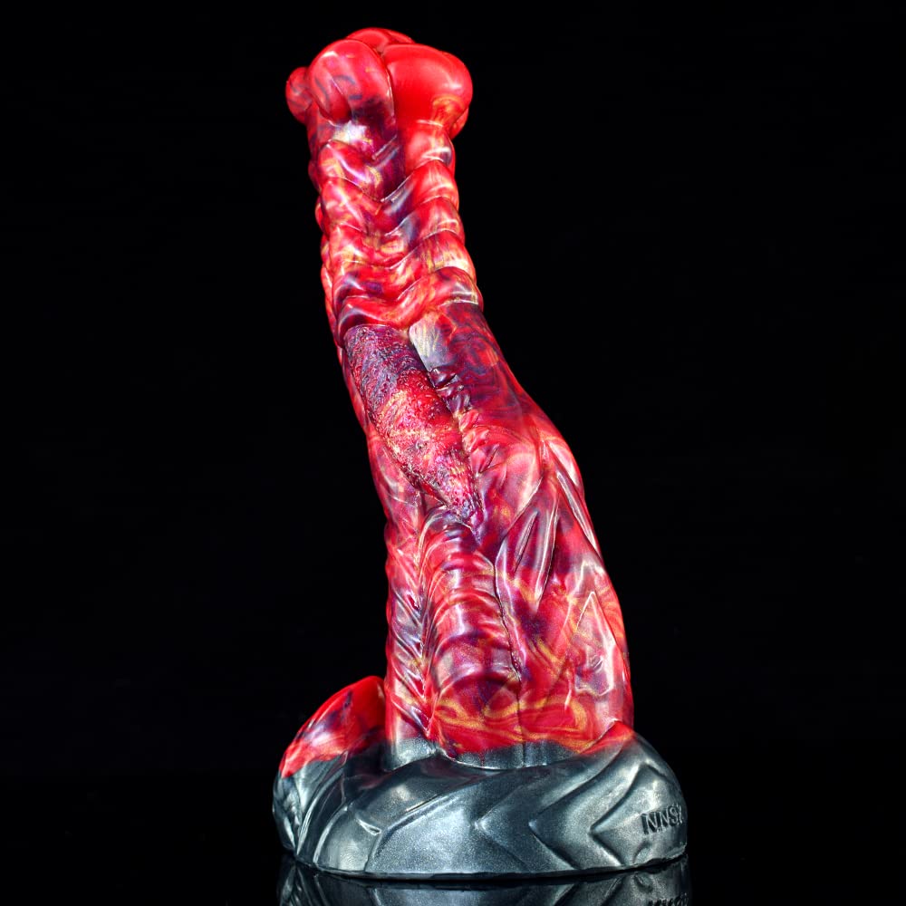 BeHorny Liquid Silicone Alien/Fido Dildo Sex Toy with Strong Suction Cup - Realistic Adult Toy for Solo Play, Couples & BDSM Fantasy (Black)