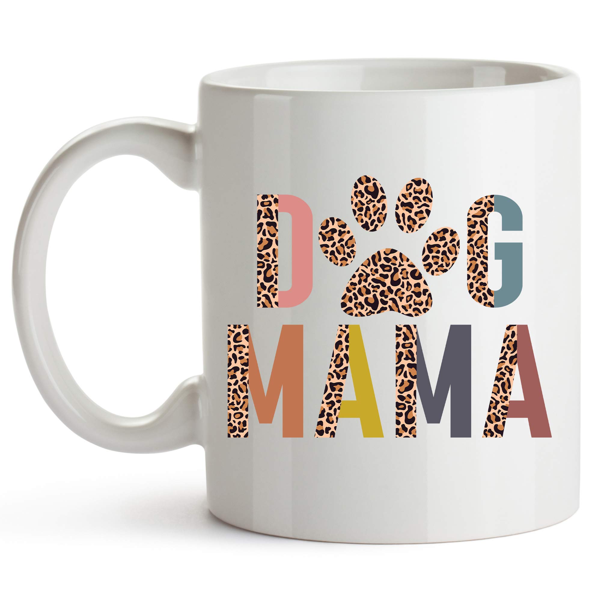 YouNique Designs 11oz Dog Mom Mug - Best Dog Lover Coffee Cup for Women, Perfect Gift for Pet Owners - Ideal for Morning Coffee, Office Use & Mother's Day (White)