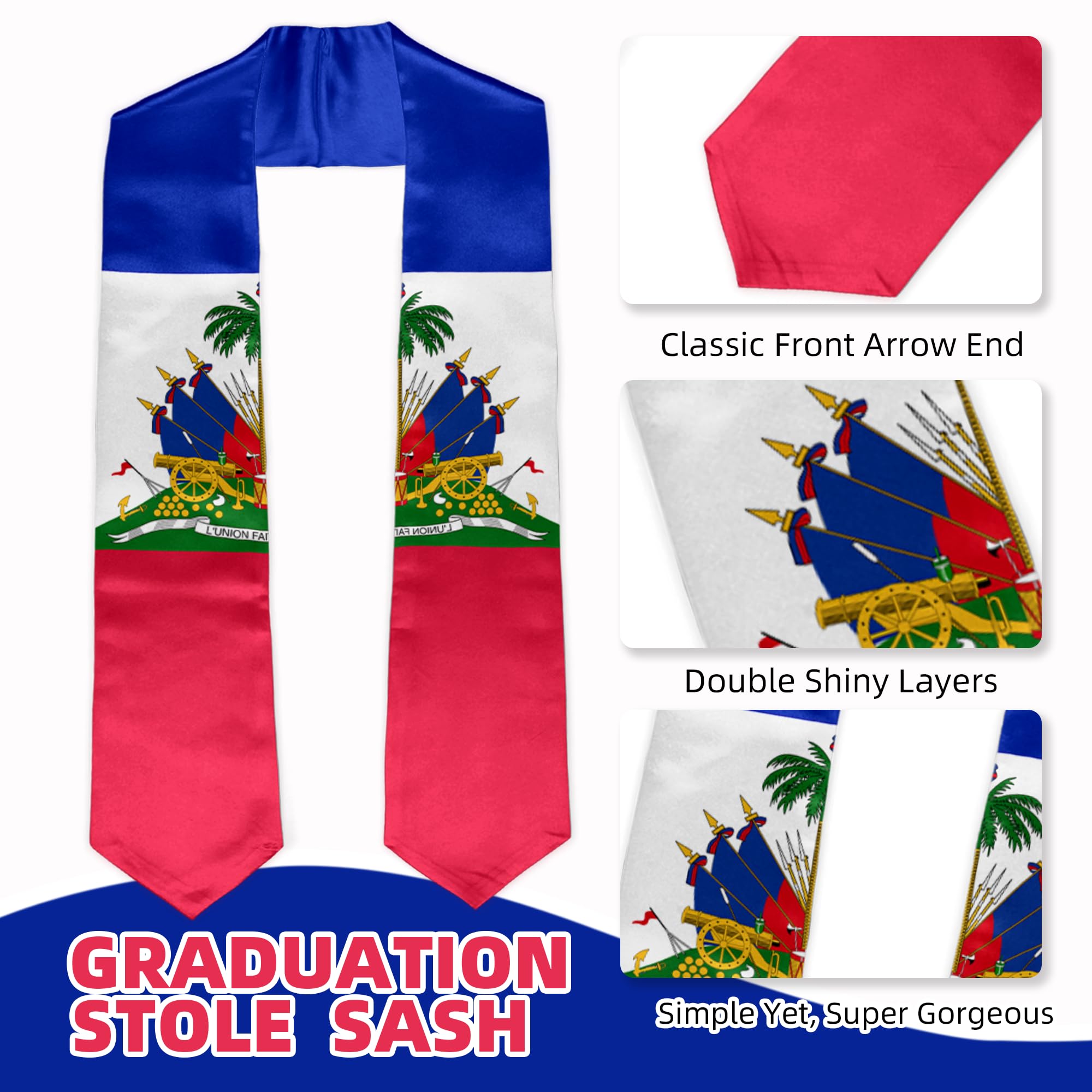 Civilos Graduation Stole - 72 Inch Unisex Honor Sash for Graduation Students | Perfect for Commencement Ceremonies, Academic Achievements & School Pride