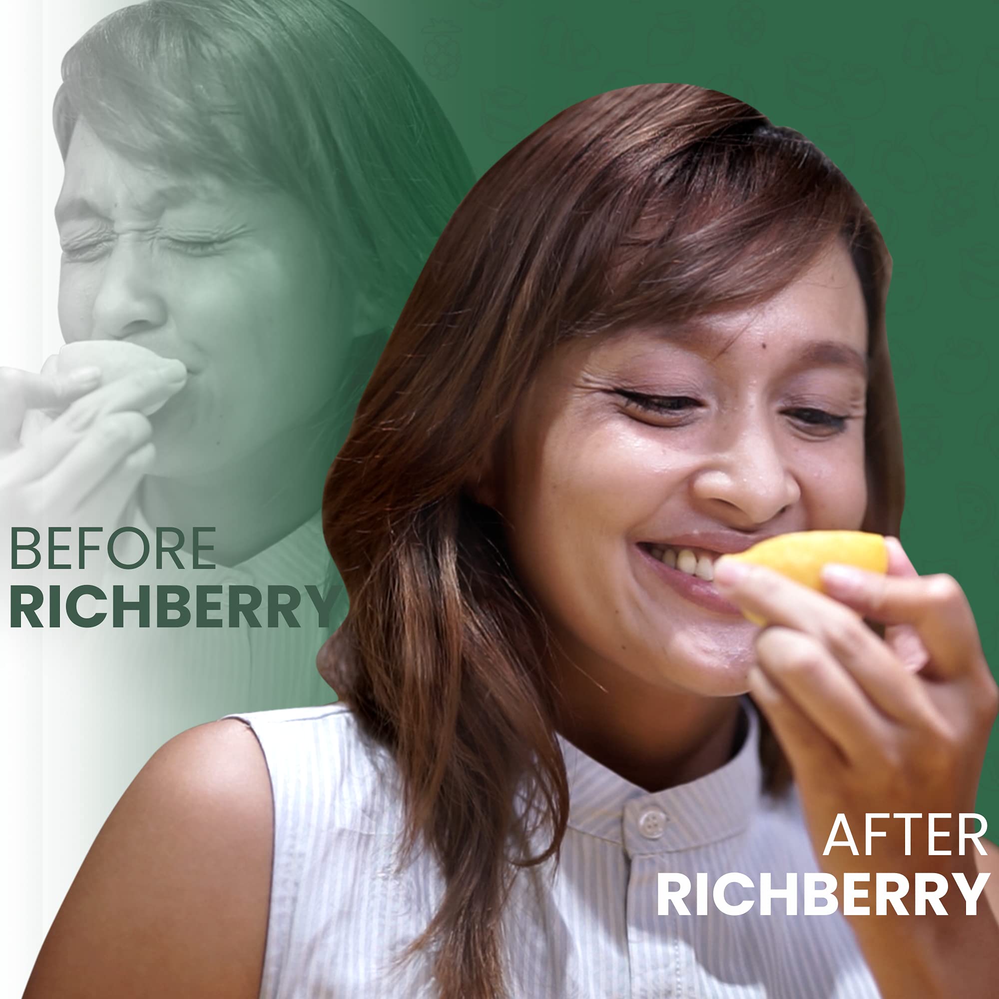 Miracle Berry by Richberry - 100 Freeze Dried Premium Berry Halves | 100% Natural Organic Fruit | No Preservatives | Naturally Sweetens Sour Foods | Perfect for Taste Tripping, Healthy Snacks & Sugar-Free Diet | Great for Parties, Cooking & Flavor Experiments