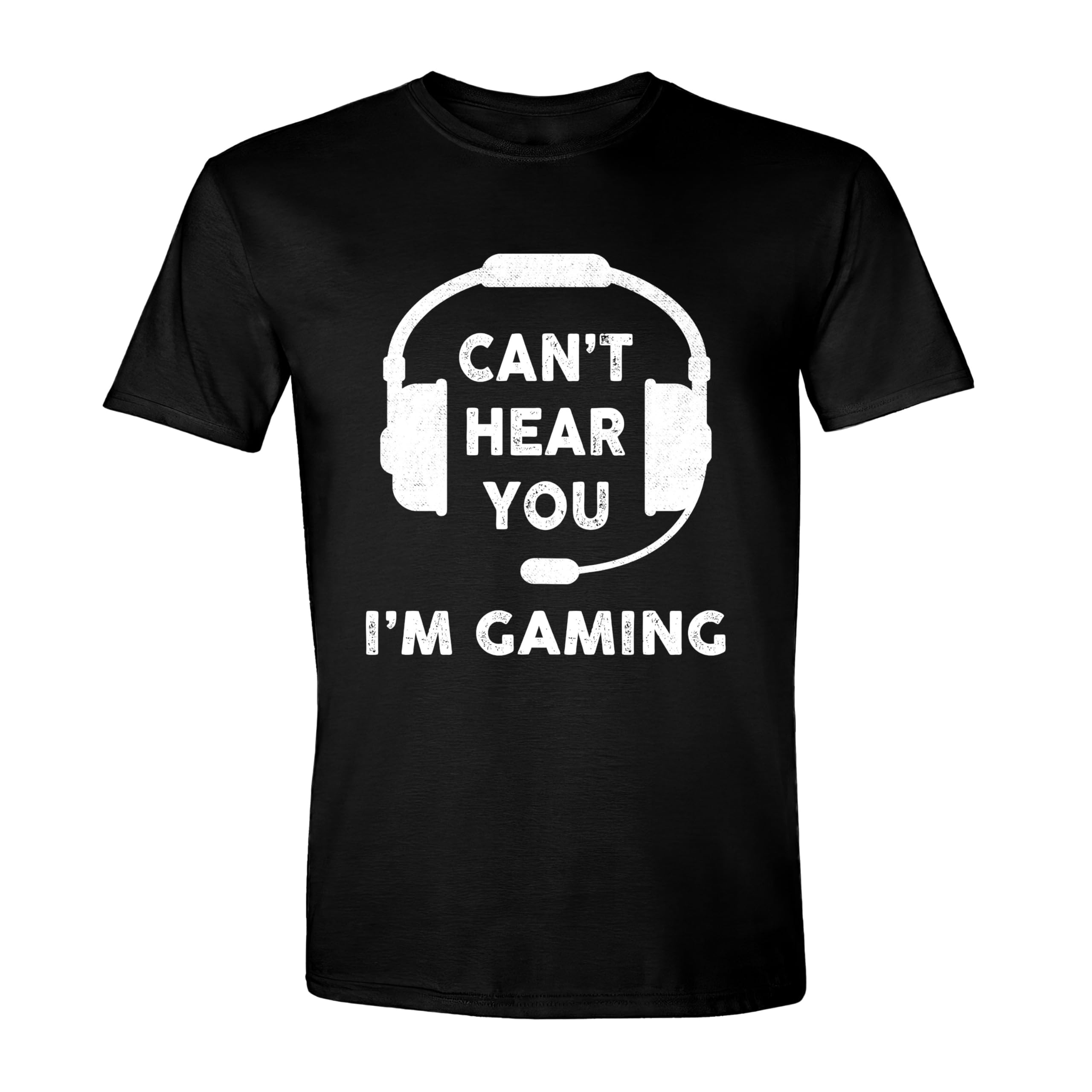 Funny 'Can't Hear You I'm Gaming' T-Shirt for Men & Teen Boys - Video Gamer Humor Gift with Headset Joke - Perfect for Gaming Sessions, Parties & Casual Wear