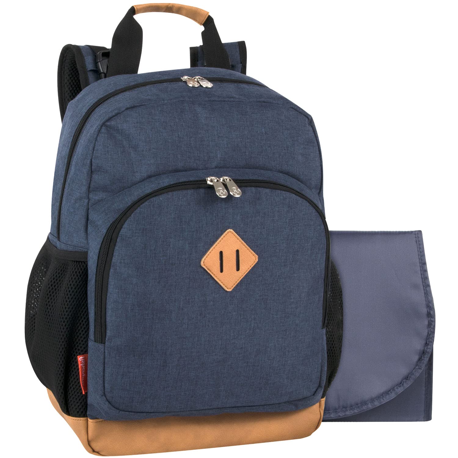 Fisher-Price Fastfinder Multipocket Grey Diaper Bag Backpack - Waterproof Baby Changing Bag with Insulated Bottle Pockets, Stroller Straps & Wipeable Changing Pad - Perfect for Travel, Daycare & On-the-Go Parents