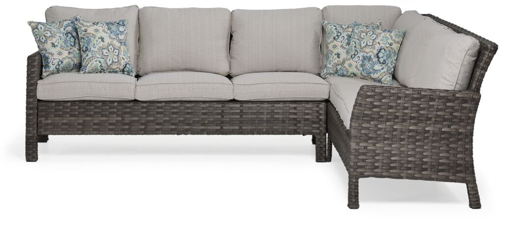 Acadia 6-Piece Outdoor Banquette Set in Grey & Beige - Perfect for Patio, Garden, and Backyard Relaxation