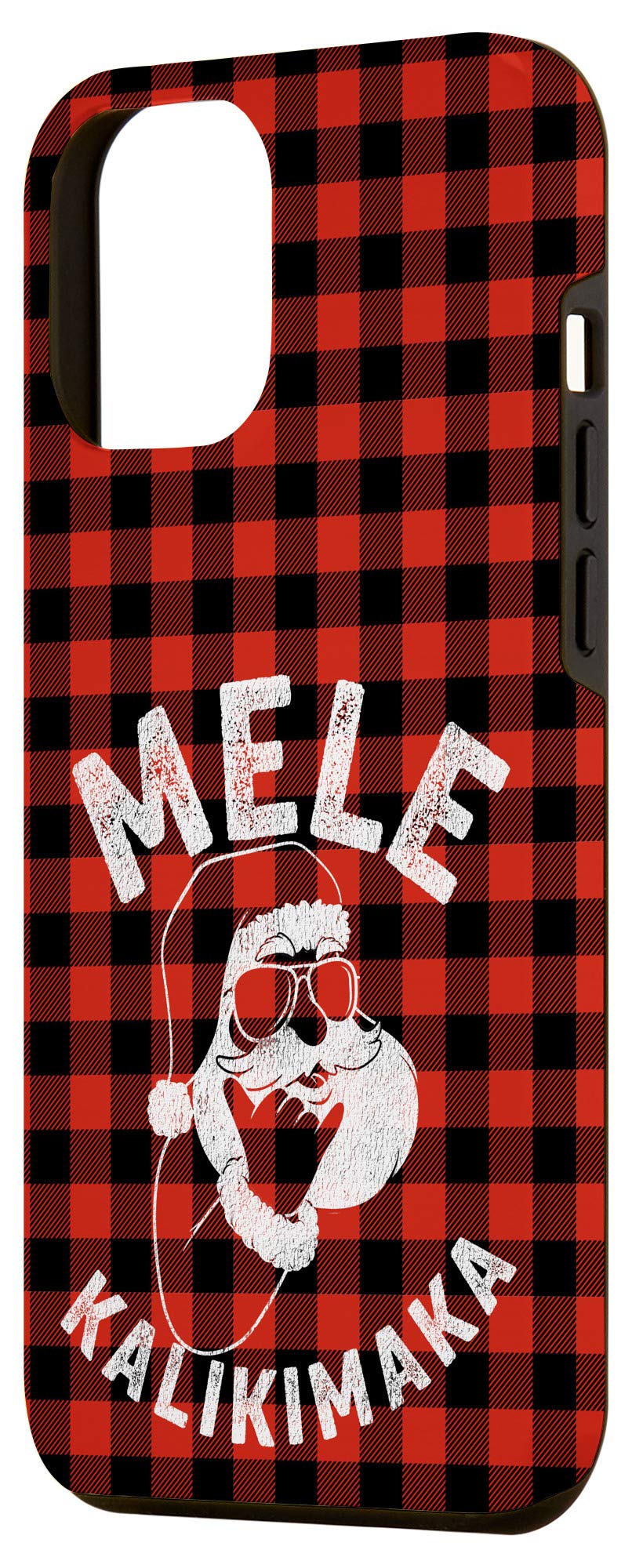 iPhone 12 Pro Max Case - Mele Kalikimaka Retro Christmas Santa Claus Shaka Hawaii Design - Perfect for Holiday Gifts & Hawaiian Theme Parties