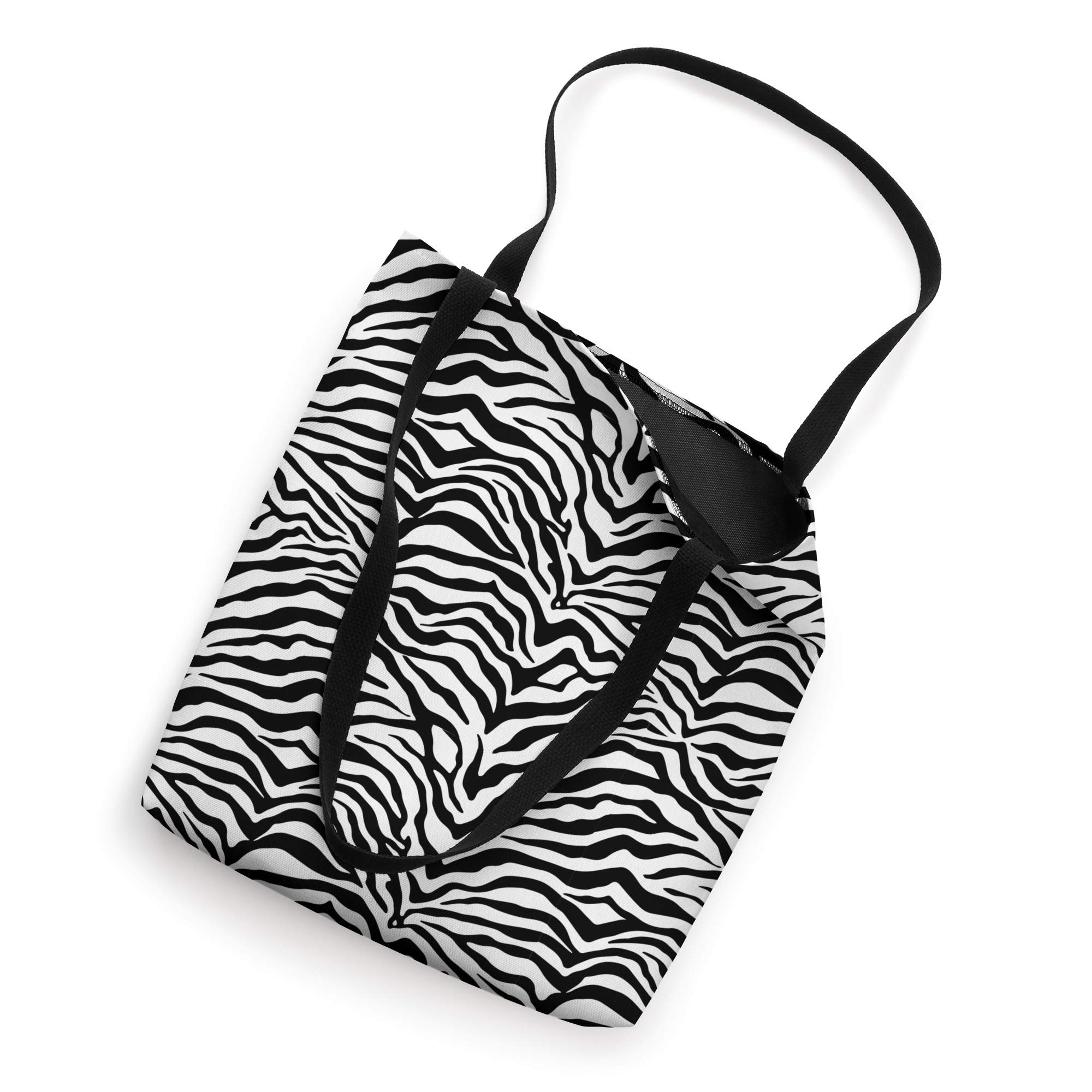 Stylish Zebra Print Tote Bag for Women - Large Reusable Shopping & Beach Bag - Perfect for Groceries, Work, Travel & Everyday Use