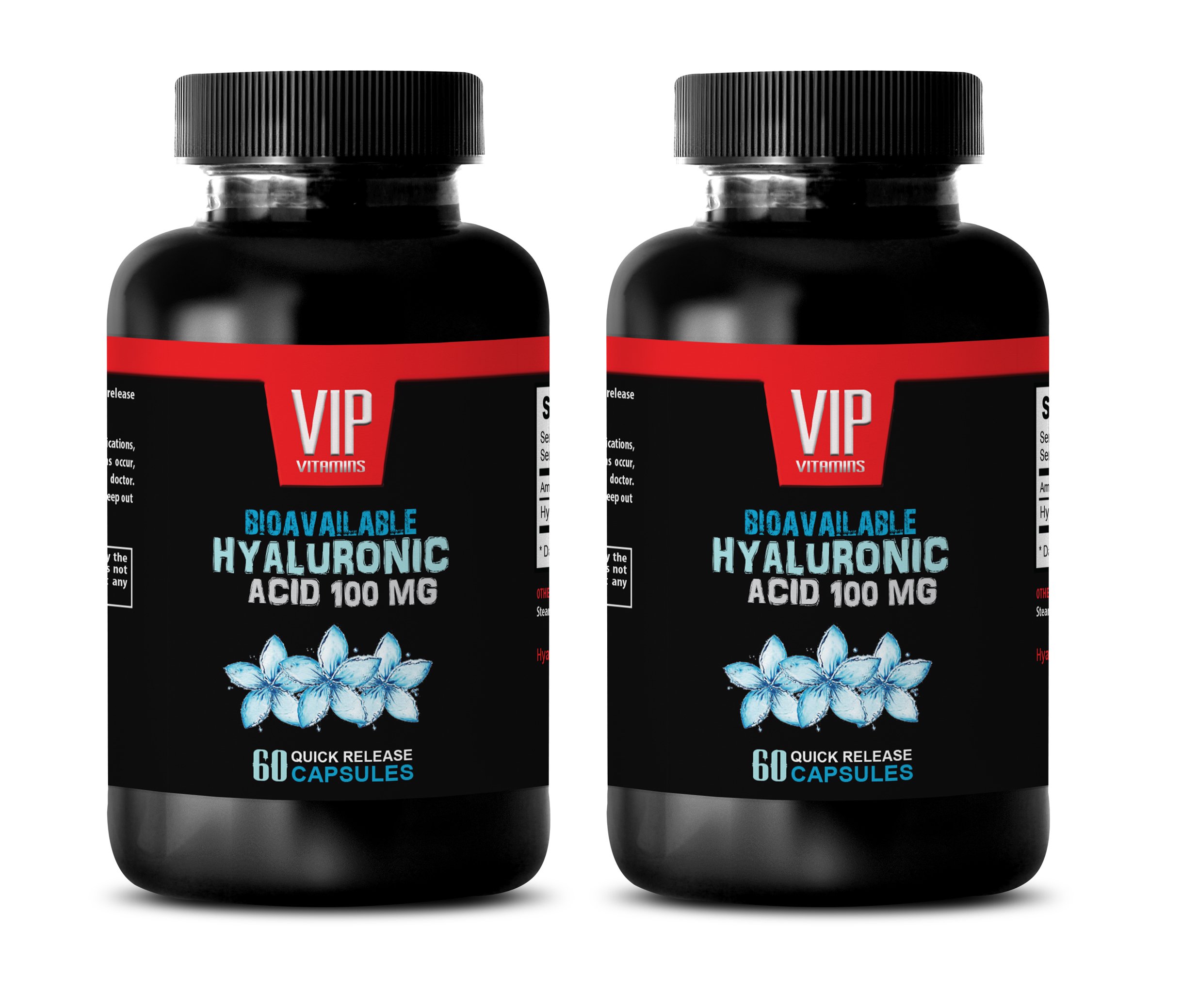 Dry Eye Vitamins Supplements with Hyaluronic Acid 100mg - Skin Hydration Capsules - 2 Bottles (120 Capsules) - Supports Eye Moisture & Skin Health - Perfect for Dry Eyes & Anti-Aging Skincare Routine